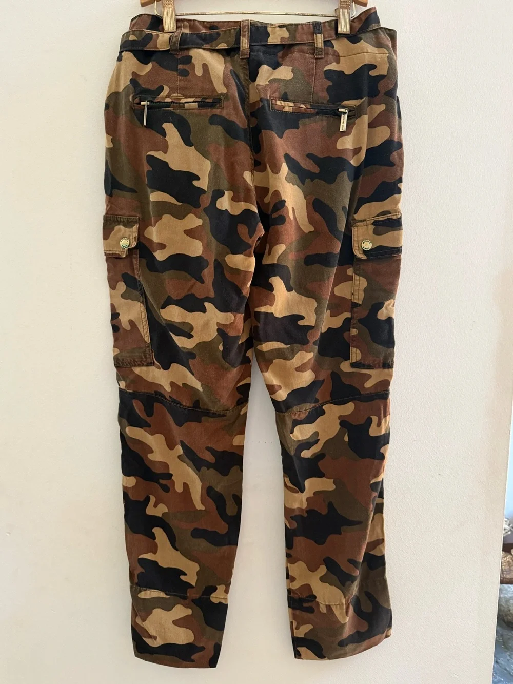 Michael Kors Camo Cargo Pants Size 2 Utility Military Camo Straight Leg Cotton